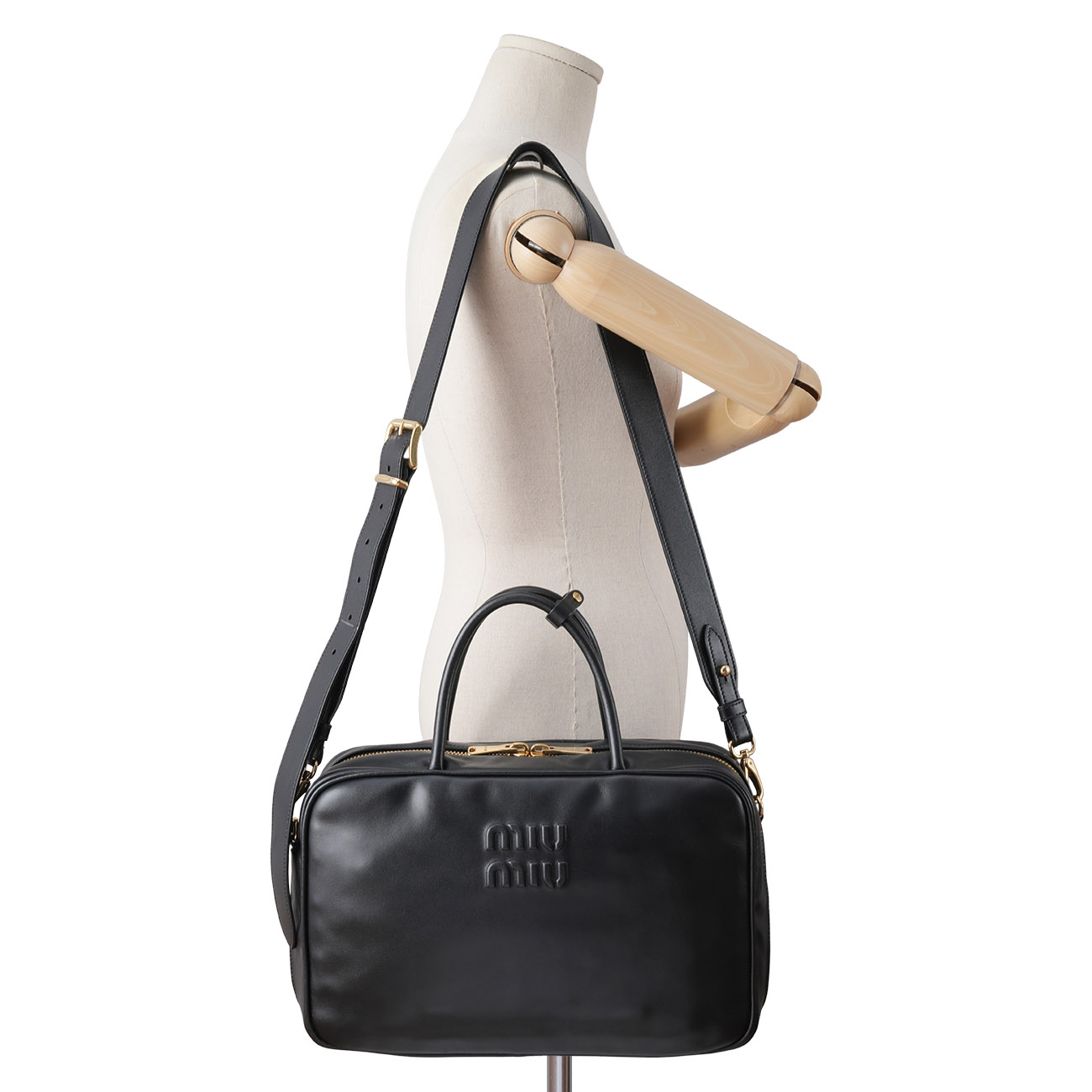 MIU MIU(USED)미우미우 5BB117 앰보 로고 볼링백
